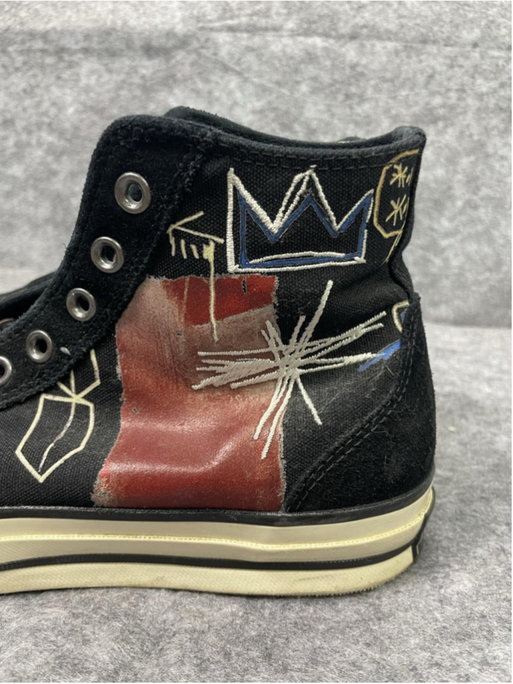 Converse Chuck Taylor All Star Basquiat Shoes Mens Size 9 Black High Top 172585C - Picture 4 of 14
